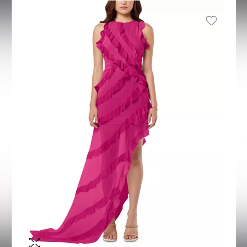 Elliatt Debra Sleeveless Ruffle Trim Gown - size Small